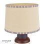 Joules Carlton Table Lamp Red and Matt Antique Brass With Shade