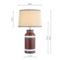 Joules Carlton Table Lamp Red and Matt Antique Brass With Shade