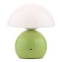 Caesar Rechargeable Table Lamp Green and Opal Glass LED