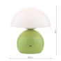 Caesar Rechargeable Table Lamp Green and Opal Glass LED