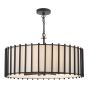 Cagliari 8 Light Pendant Matt Black With Shade