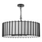 Cagliari 8 Light Pendant Matt Black With Shade