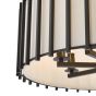 Cagliari 8 Light Pendant Matt Black With Shade