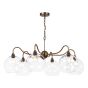 Caliro 6 Light Pendant Antique Bronze with Large Globe Glass Shades