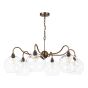 Caliro 6 Light Pendant Antique Bronze with Large Globe Glass Shades