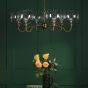 Caliro 6 Light Pendant Antique Bronze with Large Globe Glass Shades