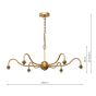 Caliro 6 Light Pendant Antique Bronze Fitting Only