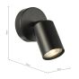 Cawley Single Spotlight Matt Black