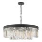 Celeus 8 Light Chandelier Anthracite & Crystal