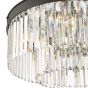 Celeus 6 Light Flush Matt Anthracite & Crystal