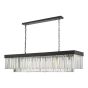Celeus 6 Light Bar Pendant Anthracite & Crystal