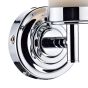 Century Bathroom Wall Light Polished Chrome Opal Glass IP44