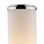 Century Bathroom Wall Light Polished Chrome Opal Glass IP44