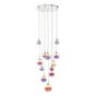 Cesario 12 Light Cluster Pendant Polished Chrome Iridised Glass LED