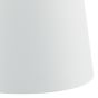 Cezanne White Faux Silk Tapered Drum Shade White 40cm