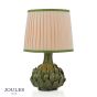 Joules Chatsworth Table Lamp Green Ceramic and Matt Antique Brass With Shade