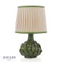 Joules Chatsworth Table Lamp Green Ceramic and Matt Antique Brass With Shade