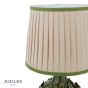 Joules Chatsworth Table Lamp Green Ceramic and Matt Antique Brass With Shade