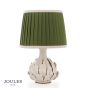 Joules Chatsworth Table Lamp Cream Ceramic and Matt Antique Brass With Shade