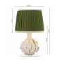 Joules Chatsworth Table Lamp Cream Ceramic and Matt Antique Brass With Shade