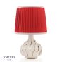 Joules Chatsworth Table Lamp Cream Ceramic and Matt Antique Brass With Shade