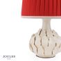 Joules Chatsworth Table Lamp Cream Ceramic and Matt Antique Brass With Shade