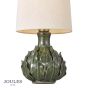 Joules Chatsworth Twin Pack Table Lamp Green Ceramic and Matt Antique Brass With Shade