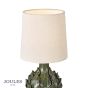 Joules Chatsworth Twin Pack Table Lamp Green Ceramic and Matt Antique Brass With Shade