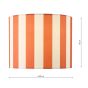 Cicada Orange Linen Drum Shade 20cm