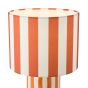 Cicada Table Lamp Orange Ceramic and Polished Chrome With Shade