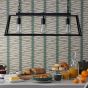 Claudia 3 Light Bar Pendant Matt Black