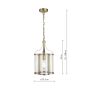 Joules Lamport Pendant Antique Brass and Glass