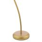 Cognac Table Lamp Satin Gold and Champagne Ribbed Glass