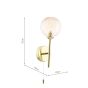 Cohen Wall Light Polished Gold With Amber Hammered Glass