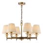 Colenza 6 Light Pendant Antique Bronze and Travertine Fitting Only