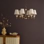 Colenza 6 Light Pendant Antique Bronze and Travertine Fitting Only