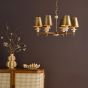 Colenza 6 Light Pendant Antique Bronze and Travertine Fitting Only