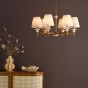 Colenza 6 Light Pendant Antique Bronze and Travertine Fitting Only