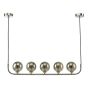 Cradle 5 Light Bar Pendant Polished Chrome With Smoked Glass