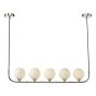 Cradle 5 Light Bar Pendant Polished Chrome With Opal Glass