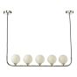 Cradle 5 Light Bar Pendant Polished Chrome With Opal Glass
