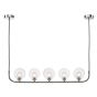 Cradle 5 Light Bar Pendant Polished Chrome With Clear/Opal Glass