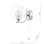 Cradle 1 Light Wall Light Polished Chrome With Clear/Opal Glass