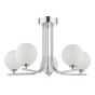 Cradle 5 Light Semi Flush Polished Chrome With Opal Glass