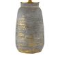 Creon Ceramic Table Lamp Grey and Antique Brassss With Shade