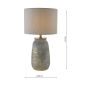 Creon Ceramic Table Lamp Grey and Antique Brassss With Shade