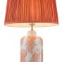 Cyanea Ceramic Table Lamp Pink and Satin Chrome Base Only
