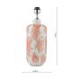 Cyanea Ceramic Table Lamp Pink and Satin Chrome Base Only