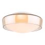 Dagon 3 Light Bathroom Ceiling Light Amber Glass and Opal Glass IP44