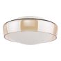 Dagon 3 Light Bathroom Ceiling Light Amber Glass and Opal Glass IP44